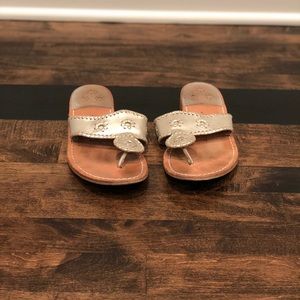 METALLIC JACK ROGERS SANDALS